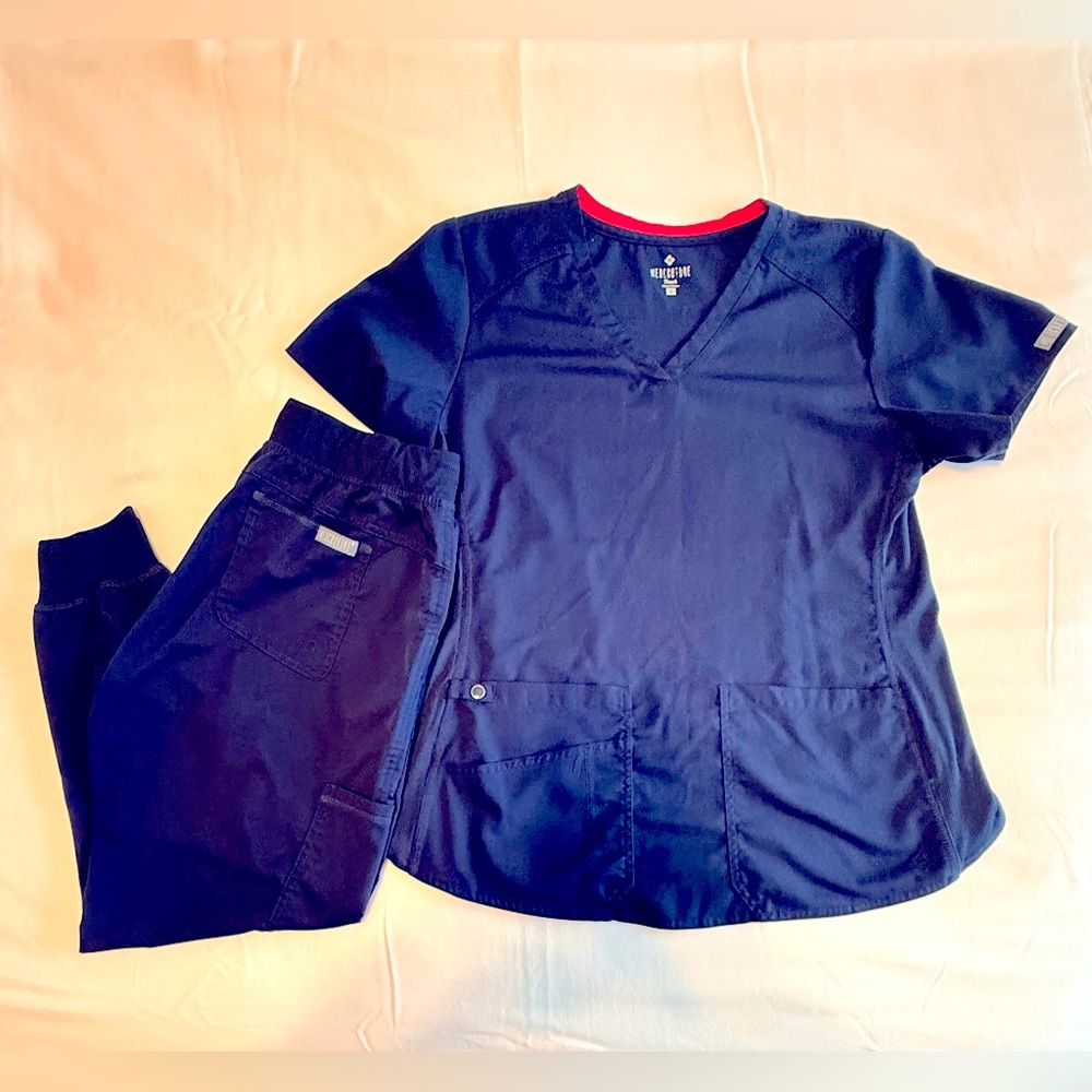 Med Couture Navy Blue Scrub Set